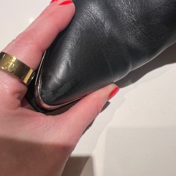 Celine Berlin 80 Cowboy Boots Black Leather Size 7 Pointed Toe Ankle Boots - Picture 12 of 16